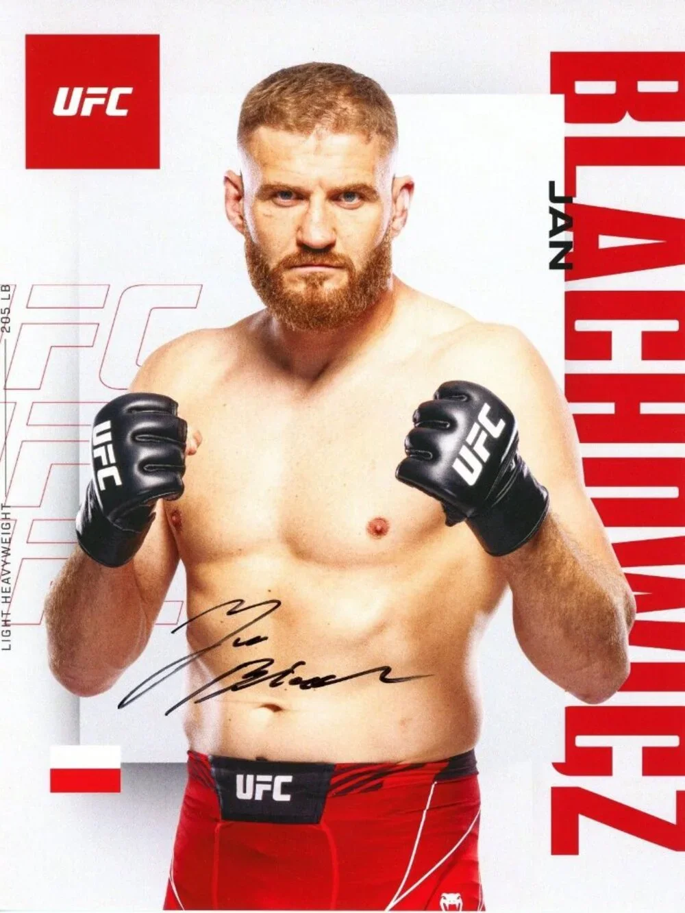Jan Blachowicz Signed UFC 8.5x11 Photo MMA Proof COA Autograph